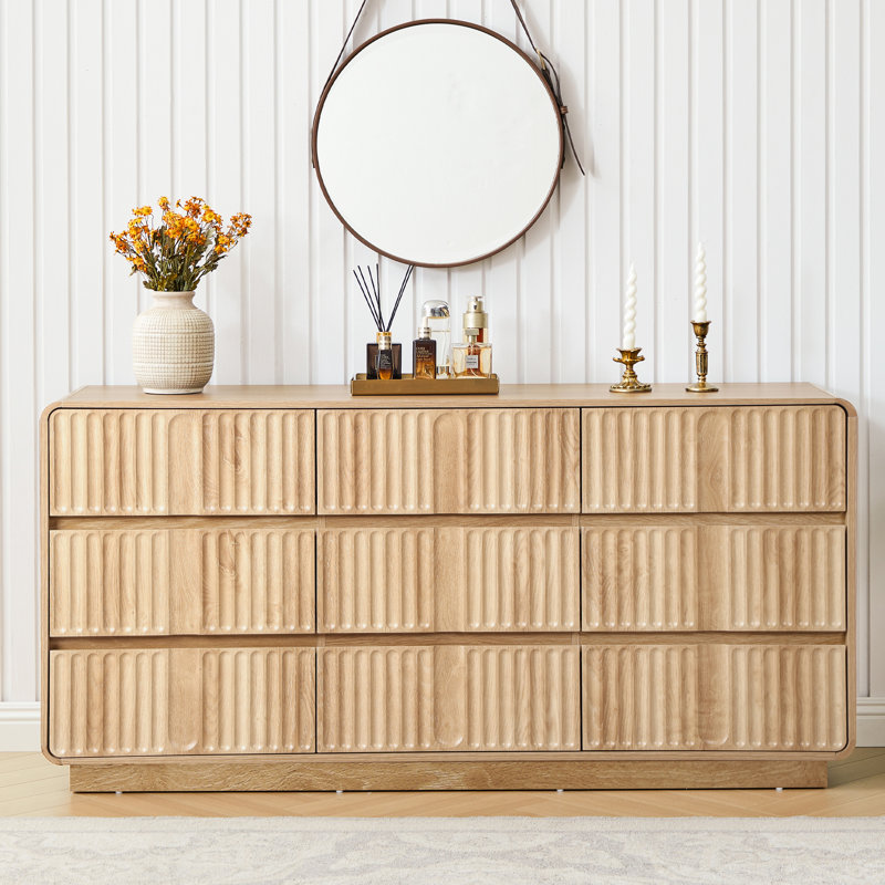 Commode moulée à 9 tiroirs (l 60,2 po), Jaune