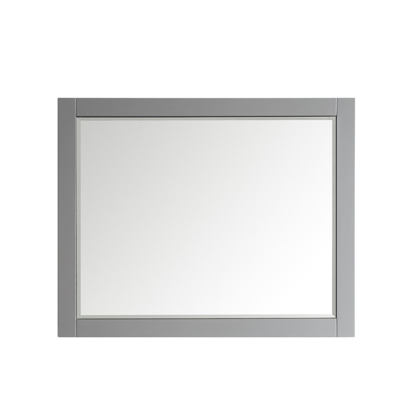 Eita Flat Wall Mirror, Gray, 36" x 45.3"