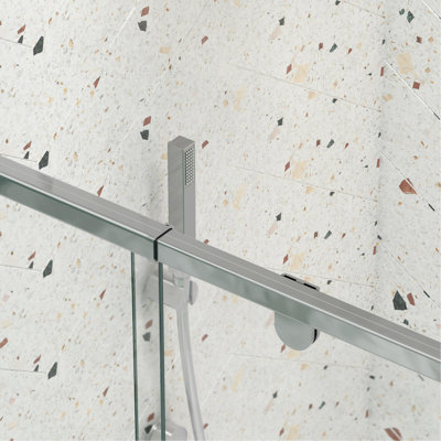 Pivot Swing Shower, 44 - 48" X 71", 1/4" Tempered Glass, Easy Assembly, Magnetic Seal, Leak Resistance Shower Enclosure, Width 71" Height, Simple Install, Magnet Shutoff