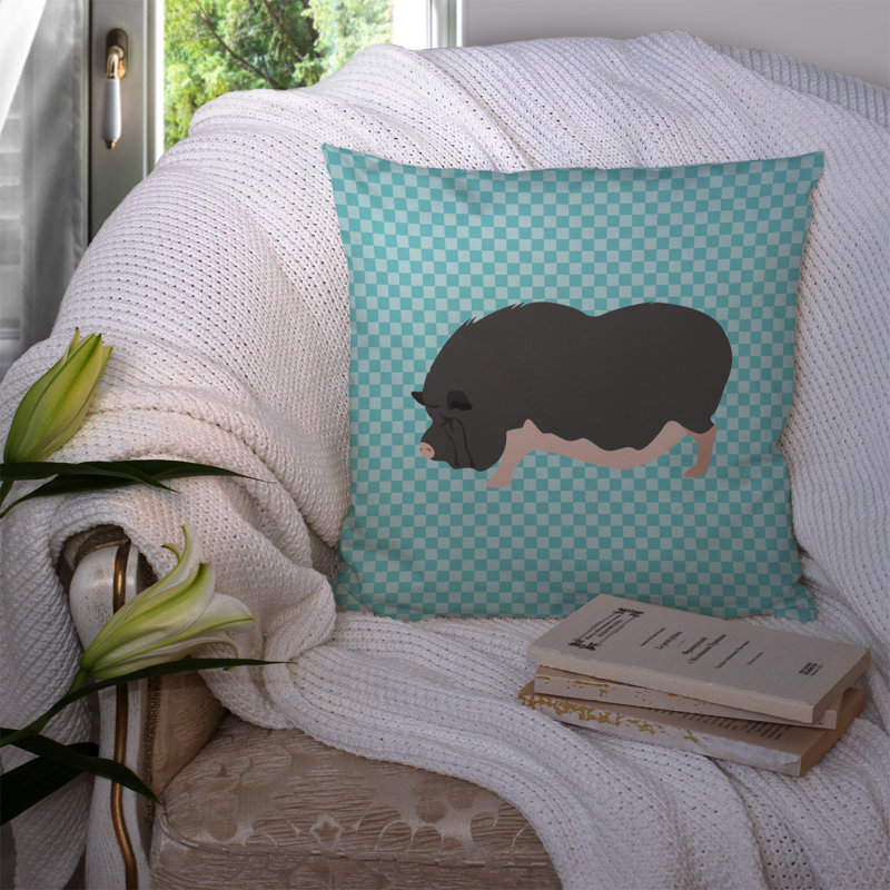 Coussin extérieur à porc pot-bellied, Bleu, 14 po x 14 po