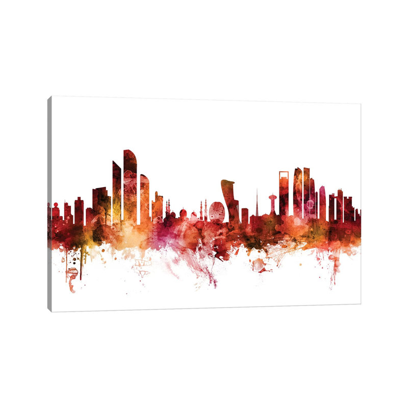 Abu Dhabi, UAE Skyline by Michael Tompsett - Wrapped Canvas Gallery-Wrapped Canvas Giclée