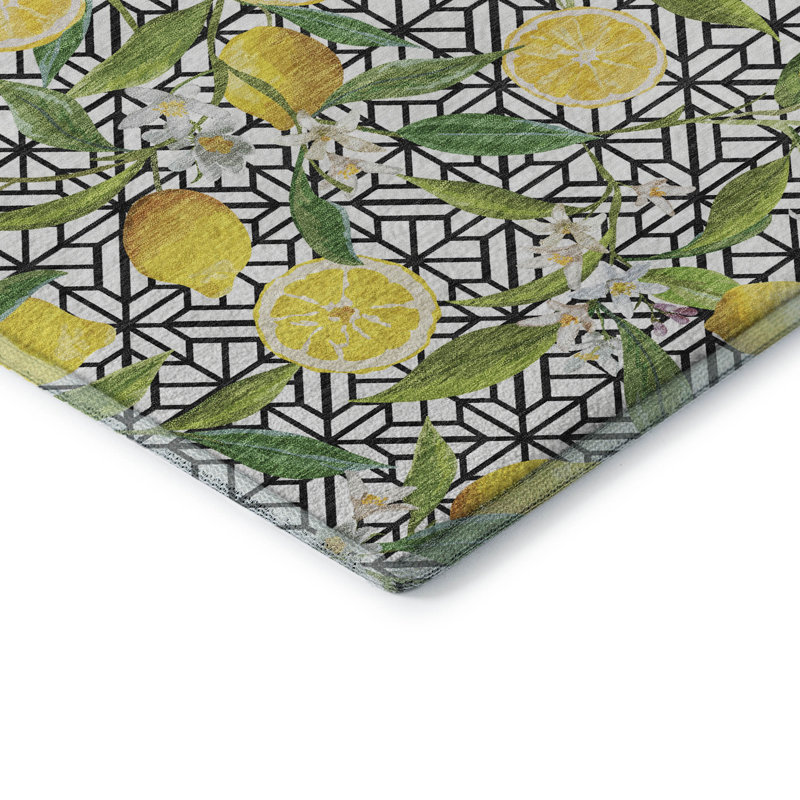 Premium Machine Washable Bradenburg AMF160 Yellow Rug, Rectangle 9' x 12'