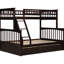 Lit superposé convertible simple au-dessus d'un lit double avec tiroirs de rangement, structure et bois de pin, configuration stable et sécuritaire, lit solide, assemblage sans tracas-2039111771