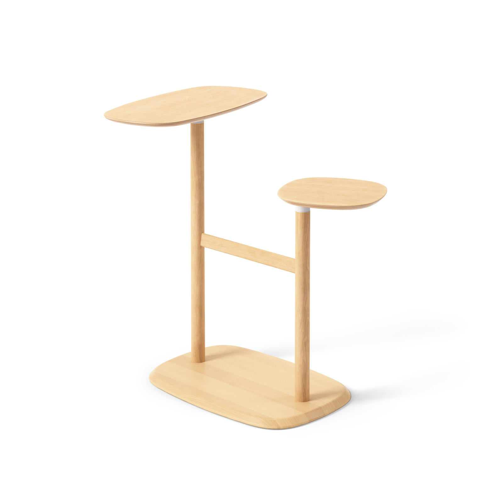 Swivo Solid Wood End Table, Natural