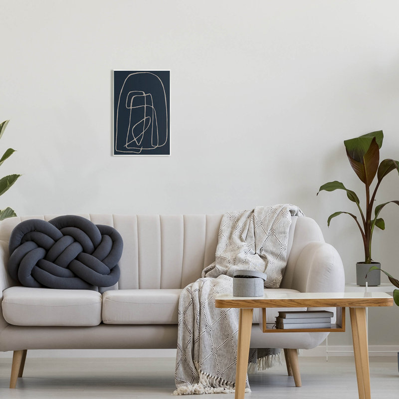 " Modern Squiggle Line Form " by Susan Jill Painting Print, 15" H x 10" W x 0.5" D