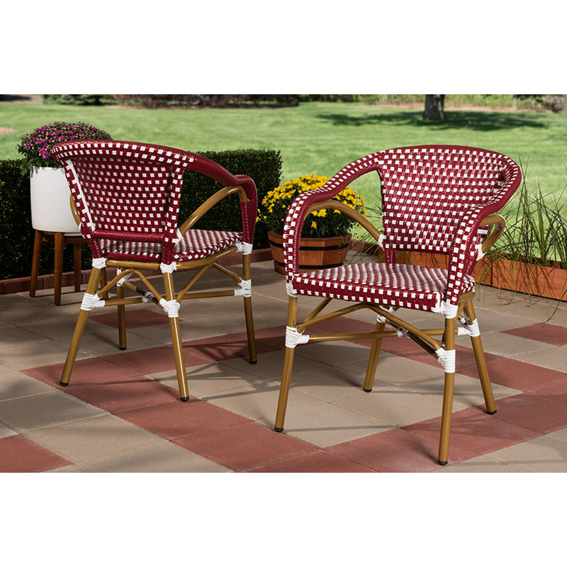 Chaise de patio Azier, Rouge