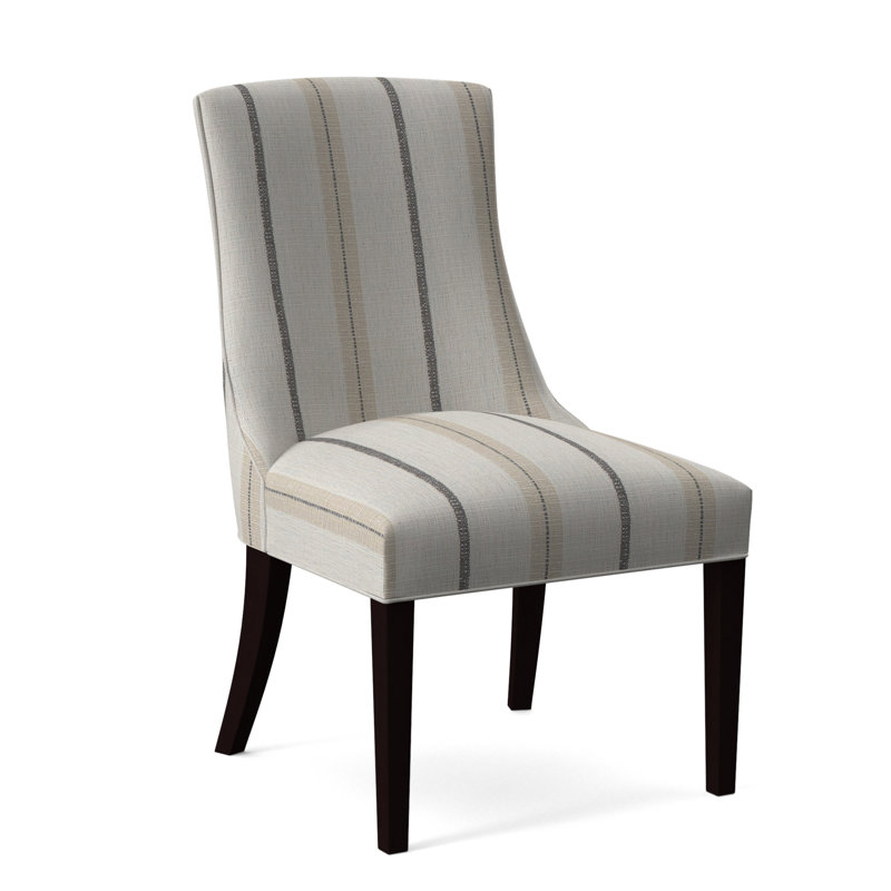 Chaise de salle à manger Tuxedo, Finition java, Indigo géométrique 0414-63