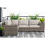 Canapé modulaire d'extérieur de 102 po de largeur, modulaire réversible résistant aux intempéries, coussins de dossier de 7 po, housses amovibles, canapé modulaire de patio large sans assemblage requis avec siège réversible entièrement assemblé et confortable,