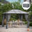 10' X 12' Universal Gazebo Sidewall Set With Panels, Hooks And C-Rings Included For Pergolas And Cabanas,