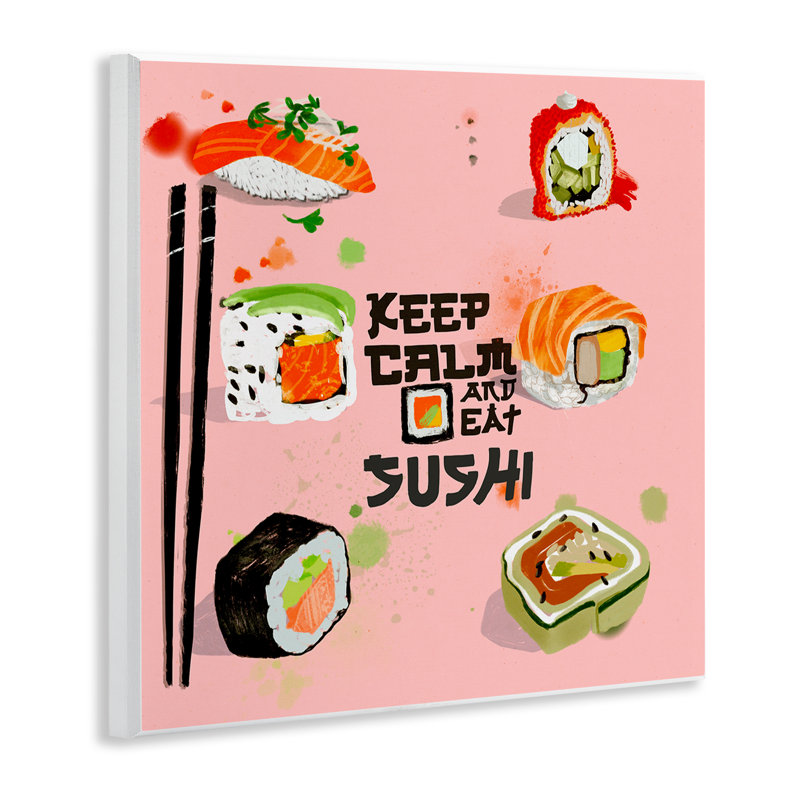 Plaque murale «Keep Calm & Eat» par Juliet Rose Philips