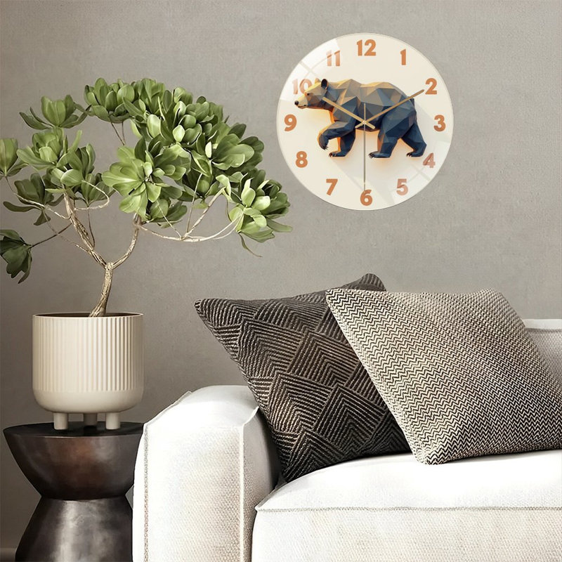 Horloge murale géométrique moderne 12 po
