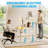 Standing Desk With Large Monitor Shelf,u Shaped Electric Standing Desk With Built-in Power Outlets, Gaming Desk With Led Light, Home Office Desk With Keyboard Tray,writing Desk With Versatile Hook-55515632