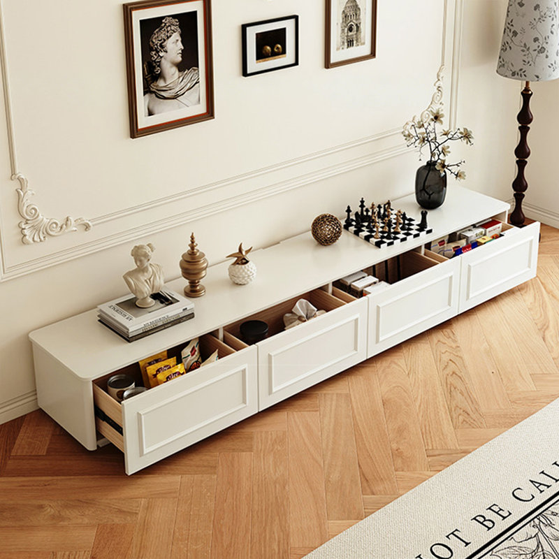 Meuble télé moderne en bois manufacturé beige, 86.61