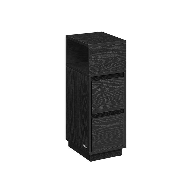 25cm W Bedside Table, Black