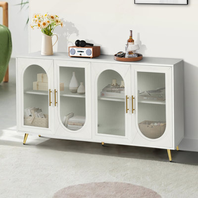 Sidboard With Storage Cabinet And Adjustable Shelves For Living Room Bedroom by Ophelia & Co.
