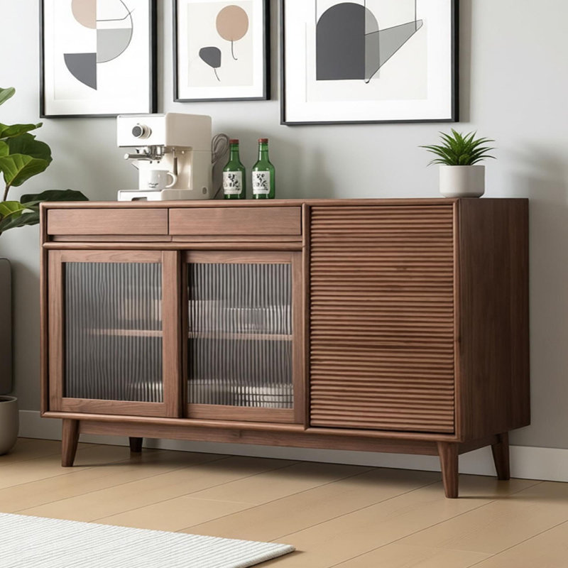 Buffet multifonctionnel avec rangement minimaliste, H 35,03 po x l 59,05 po x P 17,71 po