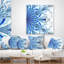 «Fractal Flower in Soft Blue», impression numérique à motif floral