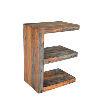 Goa Cube Solid Wood Block End Table