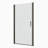 Smooth Pivot Shower Door With 1/4" Tempered Clear Glass - Matte Black 36000 Times Test