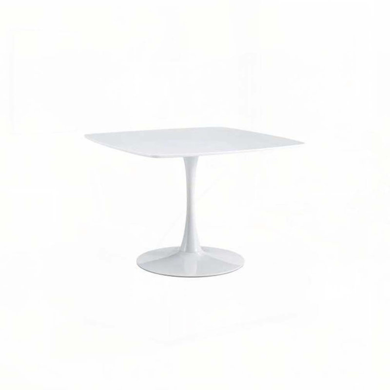 Table de salle à manger 42,12 ", Blanc, Blanc, H 28,93 po x l 42,12 po x P 42,12 po