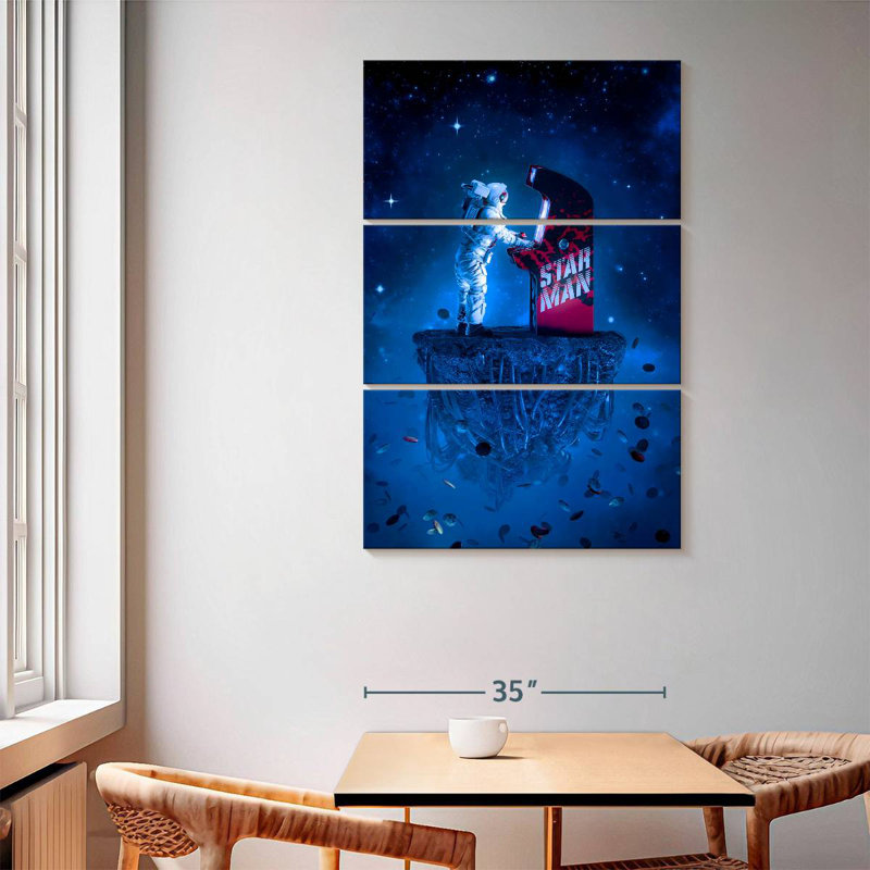 Kelan Arcade Gamer Astronaut, 65" H x 42" W