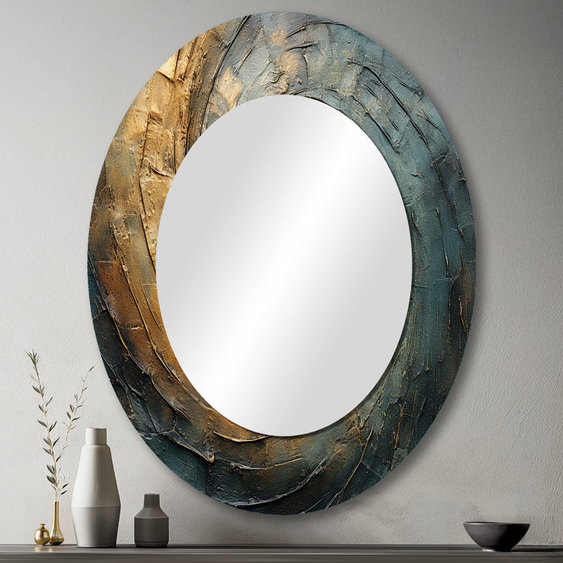 Miroir mural moderne bronze vortex, 43 po x 33 po