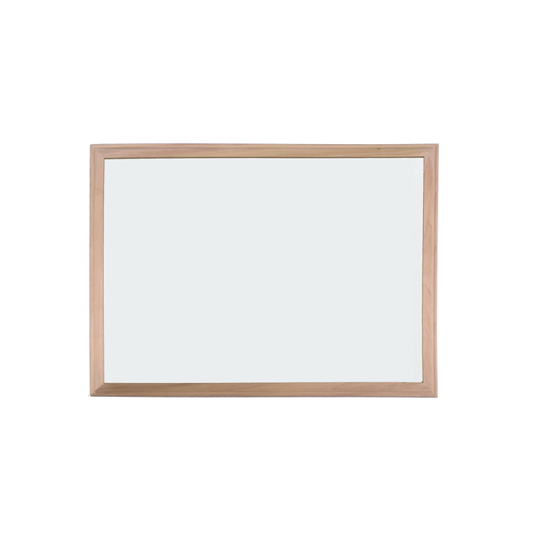 Wood Framed Magnetic Dry Erase Board, 24" x 18", White Surface