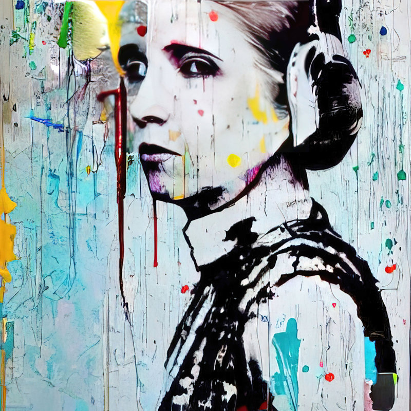 «Pricess Leia Nine» par Stephen Chambers, impression sur toile tendue, L 15 po x H 15 po