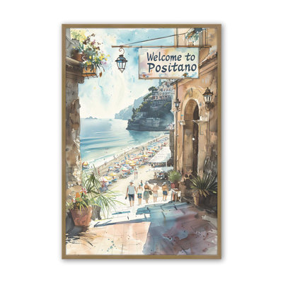«Coastal Greeting V1», impression encadrée sur papier par Azure Artisanal Studio