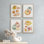 " Autumn Fall Thanksgiving Pumpkin Tree " 4 Piece Art Print