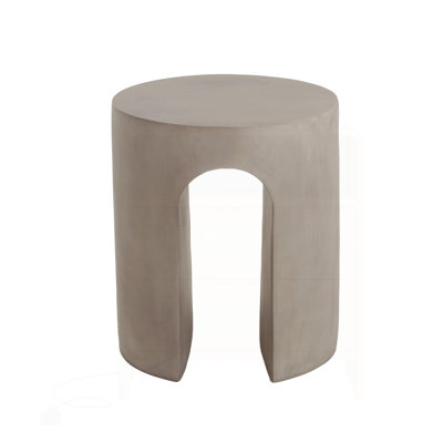 Outdoor MGO Round with U-Shape Side Table