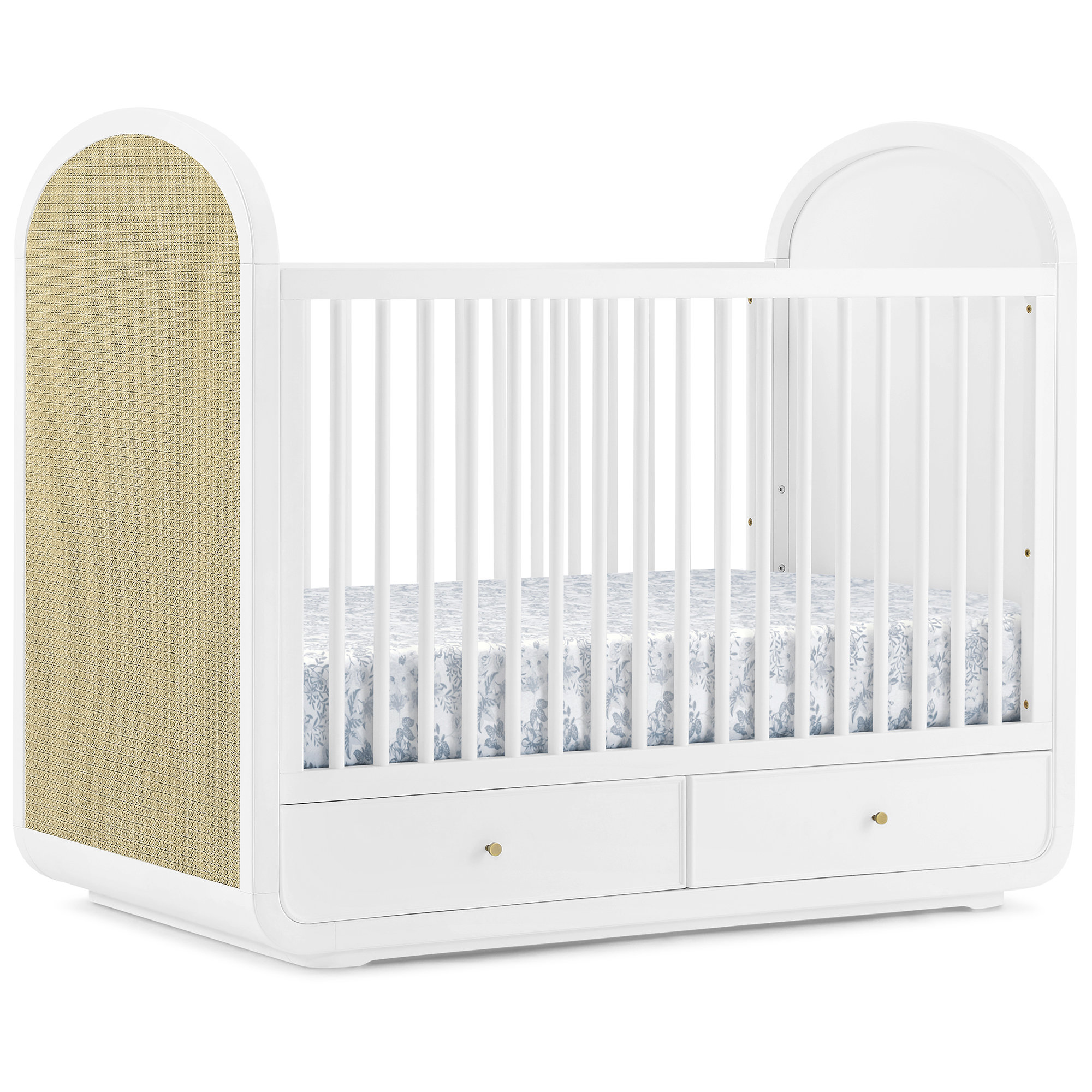 Aspen 4-In-1 Convertible Crib With Underdrawer, White