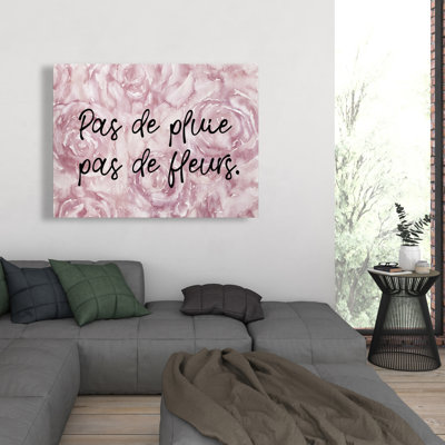 Pas de pluie pas de fleurs - Romantic Pink Canvas Decor