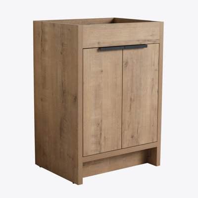 Meuble-lavabo autoportant 24 po 2 portes à fermeture en douceur ((KD-PACKING), meuble-lavabo sans comptoir
