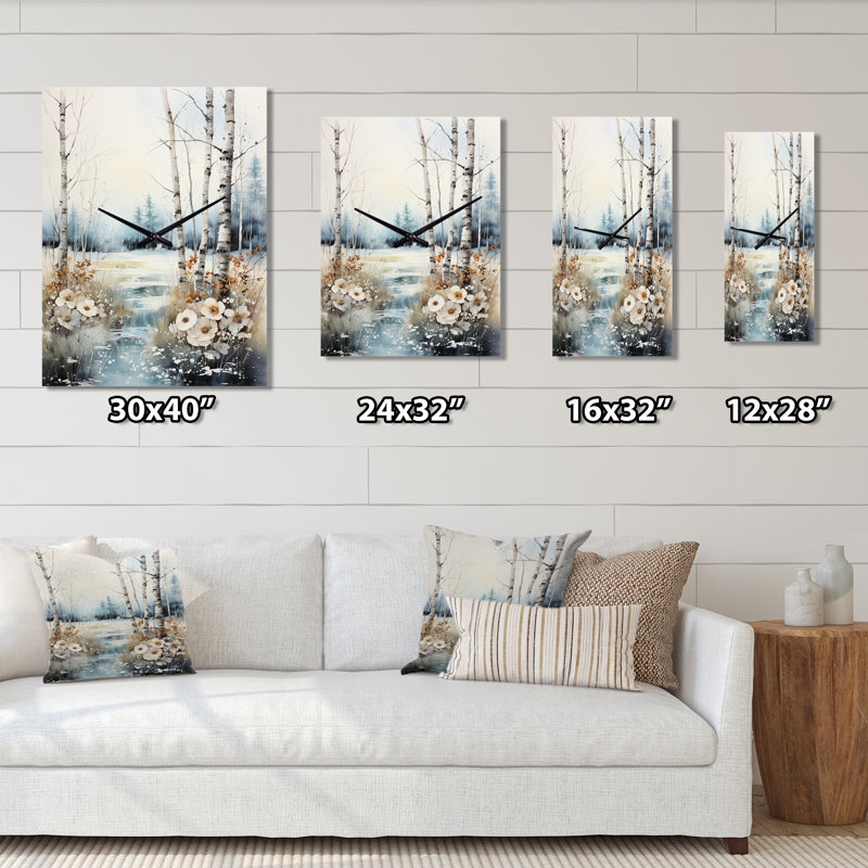 Jataiya - Horloges murales paysages, H 40 po x l 30 po x P 1 po