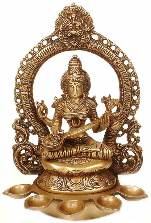 11'' H Brass Tabletop Candelabra