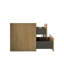 Armoire murale moderne - chêne naturel, deux tiroirs pour salle de bain organisée sans lavabo fonctionnel