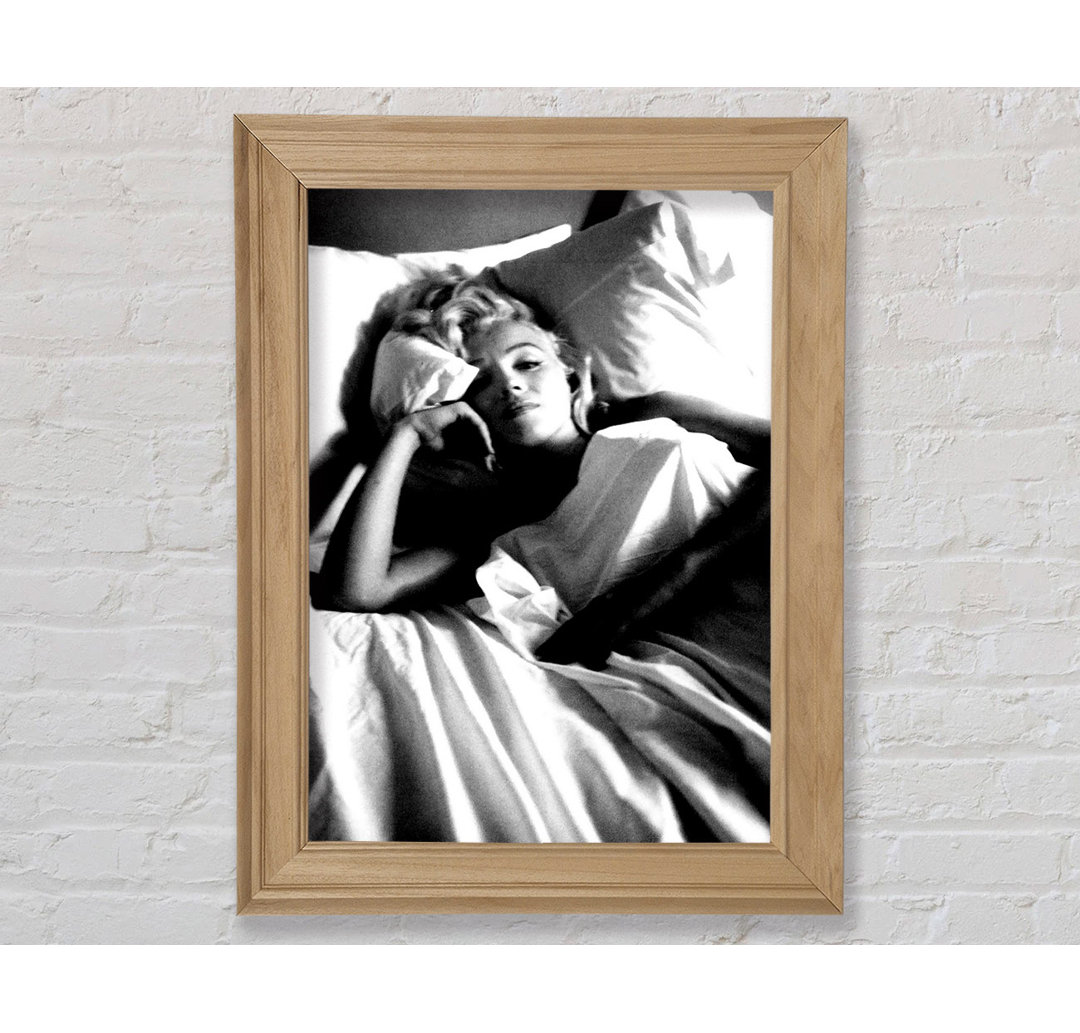 Marilyn Monroe im Bett - Druck