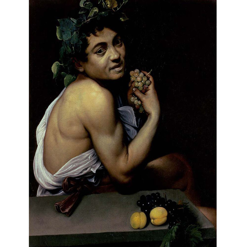«The Sick Bacchus» par Michelangelo Caravaggio - reproduction d'affiche, H 24 po x l 18 po