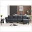 Canapé modulaire convertible avec rangement, canapé en L, canapé quatre places, canapé modulaire en tissu de lin moderne pour le salon-916271564