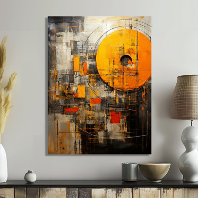 «Solitaire Glow Full Moon Solitude», art mural abstrait