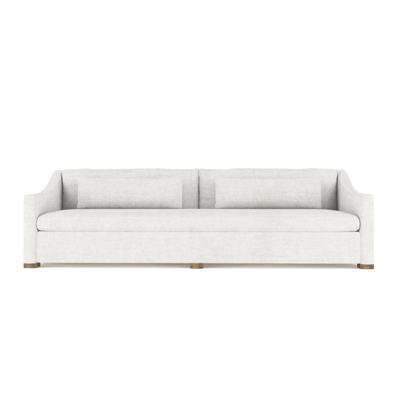 Crosby Slope Arm Sofa, 32.5" H x 108" W x 38" D, Crushed Velvet Silver Streak, Weathered