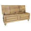 Banc de rangement Noelle en bois massif blanc vieilli de 55 po Noelle
