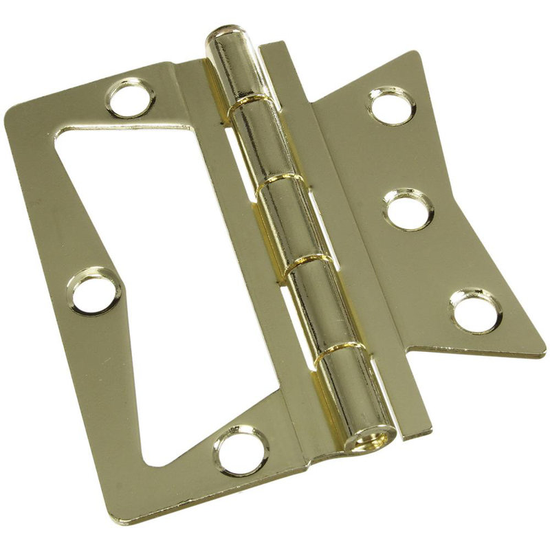 Charnières de porte à fixation en surface H 3,5 po x l 3,5 po, Laiton