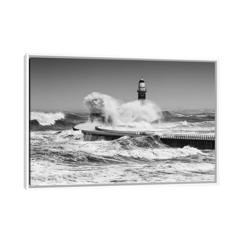 Power Of The Sea by Daniel Springgay - Floater Frame Print on Canvas