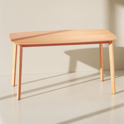 Table de salle à manger rectangulaire en bois avec grand plateau pour les repas de famille et les réunions, conception durable et élégante