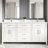Terrence White 72" W x 22" D Double Sink Bathroom Vanity with Power Bar & USB Outlet, Drawer Organizer, Engineered Stone Top, Undermount Ceramic Sink -86965041-126676770