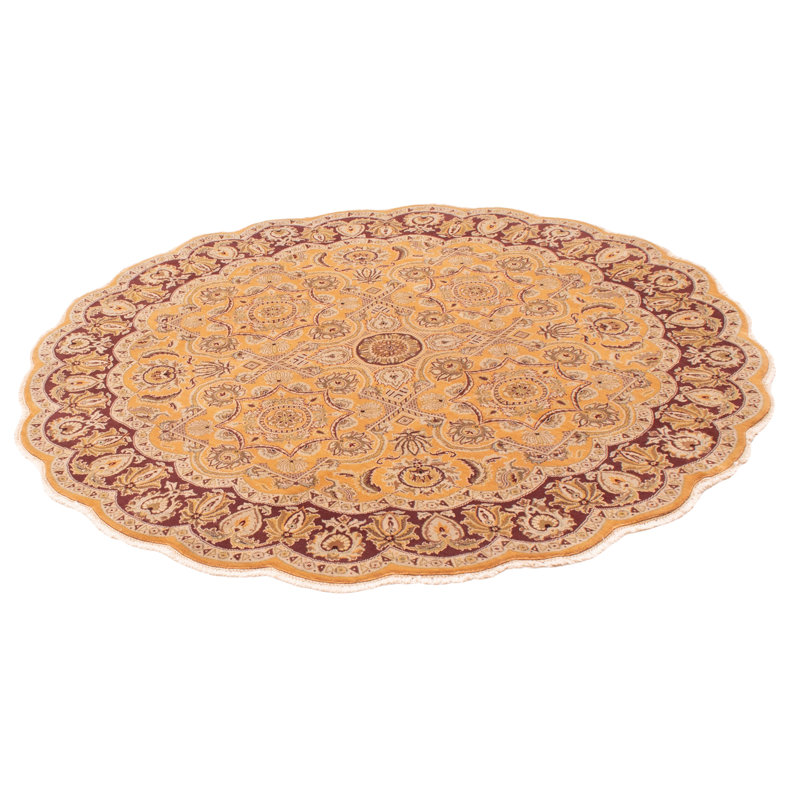 One-of-a-Kind 8' New Age Round Wool Area Rug in