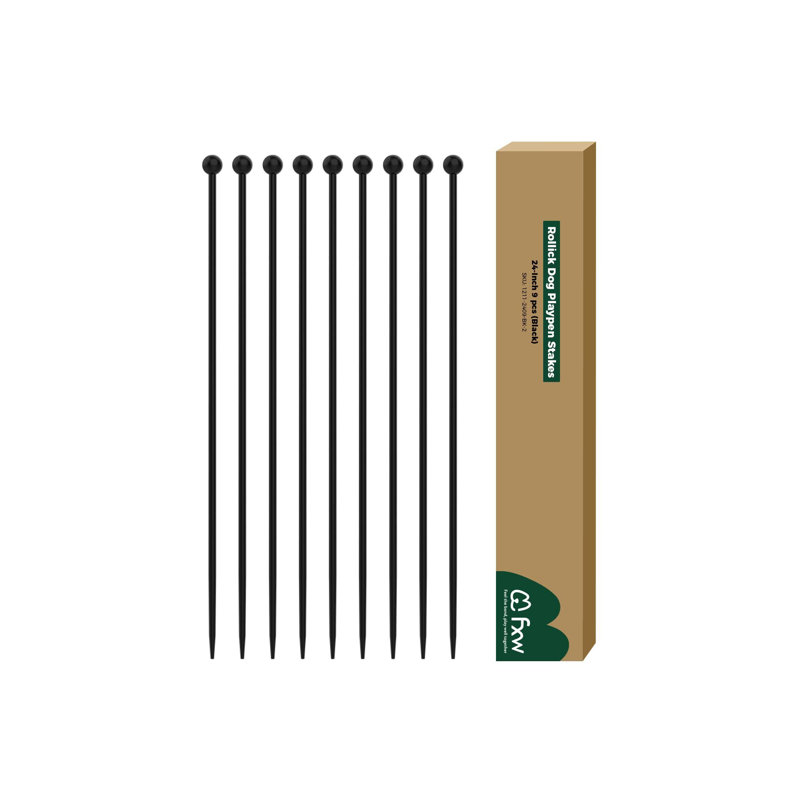 Piquets de remplacement pour parc pour chien FXW, seulement pour Rollick / parc pour chien instantané, 9 pièces | Breveté