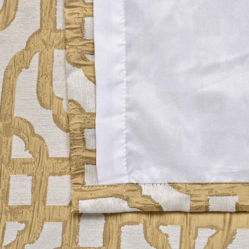 Talbot Semi Sheer Curtain Single Panel, Gold